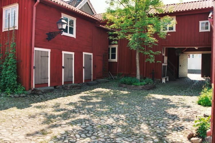 Historischer Innenhof in Eksjö